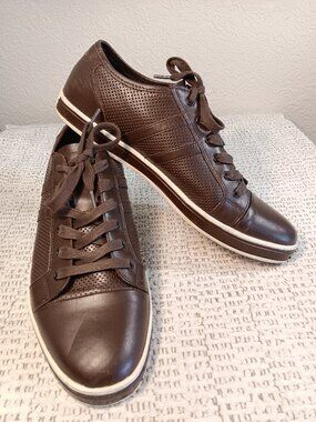 Kenneth Cole 'Right On Cue' Men's Leather Fashion Casual Sneaker Shoes sz 10.5 M